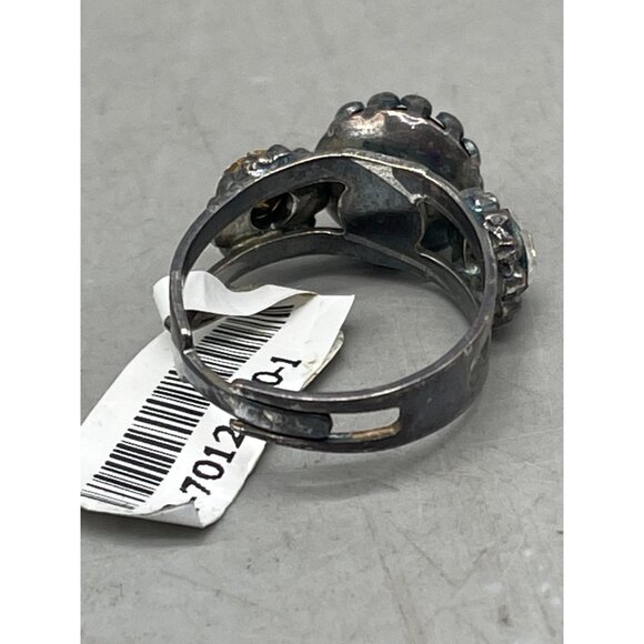 Mariana ring crystal handmade black clear one size R-7012 280/1 circle READ NEW - Picture 4 of 5
